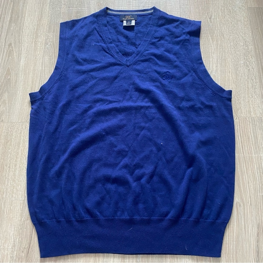 NWOT Brooks Brothers 346 Navy Sweater Vest Sz M